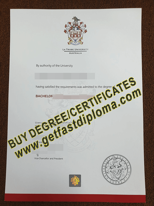 La Trobe University diploma sample