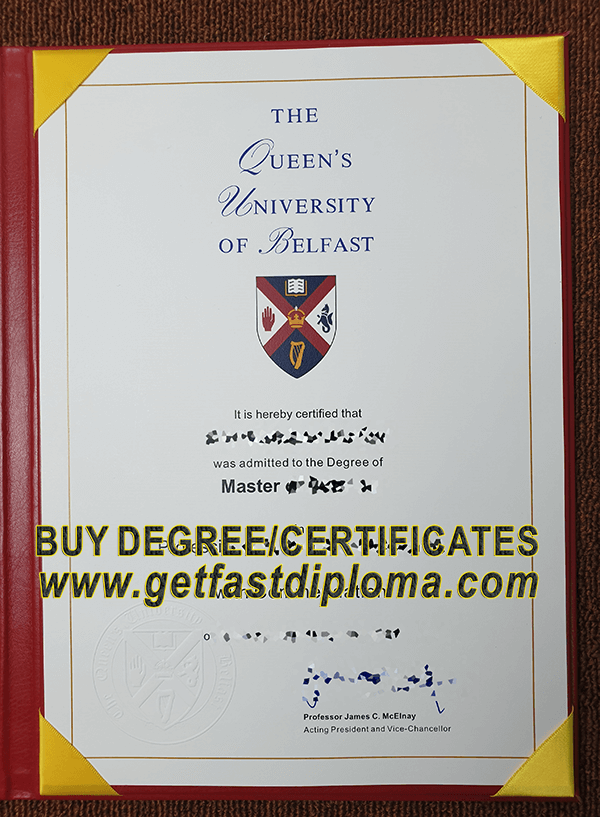 Queen's University Belfast diplomat template