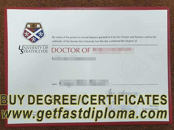 university of Strathclyde fake degree sample