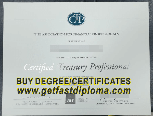  Certified Treasury Professional Certificate (CTP) certificatefree sample from getfastdegree.com