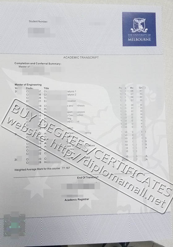 University of Melbourne transcript University of Melbourne transcript