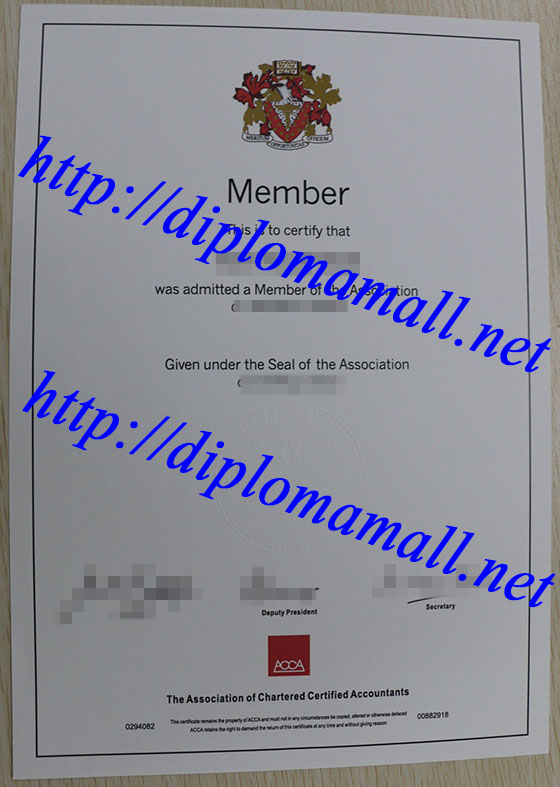 ACCA certificate