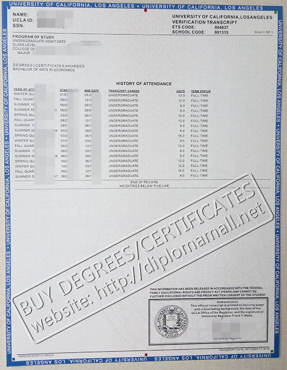 UCLA transcript