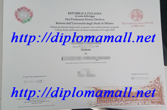 University of Milan degree